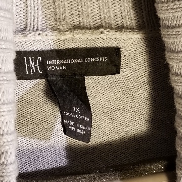 INC International Concepts light grey Cardigan - Picture 7 of 7